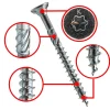 Vis de construction bois Klimas à tête fraisée Torx, zinguées blanches 8 x 600 mm 25 pcs