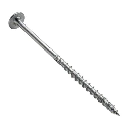 Vis de construction bois Klimas à tête large Torx zinguées blanches 5 x 100 mm 150 pcs
