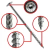 Vis de construction bois Klimas à tête large Torx zinguées blanches 5 x 60 mm 150 pcs