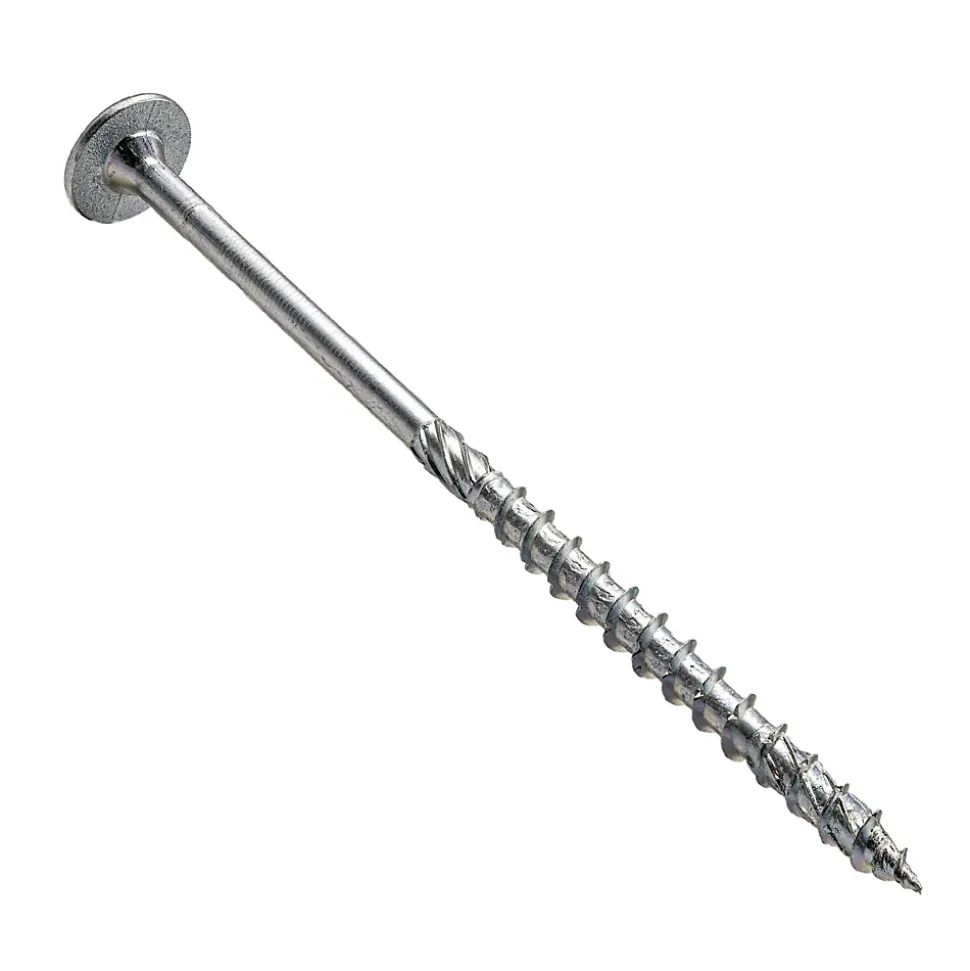 Vis de construction bois Klimas à tête large Torx zinguées blanches 5 x 60 mm 150 pcs