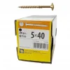 Vis de construction en bois Domax à tête fraisée, zinguée jaune, 8 x 220 mm 50 pcs
