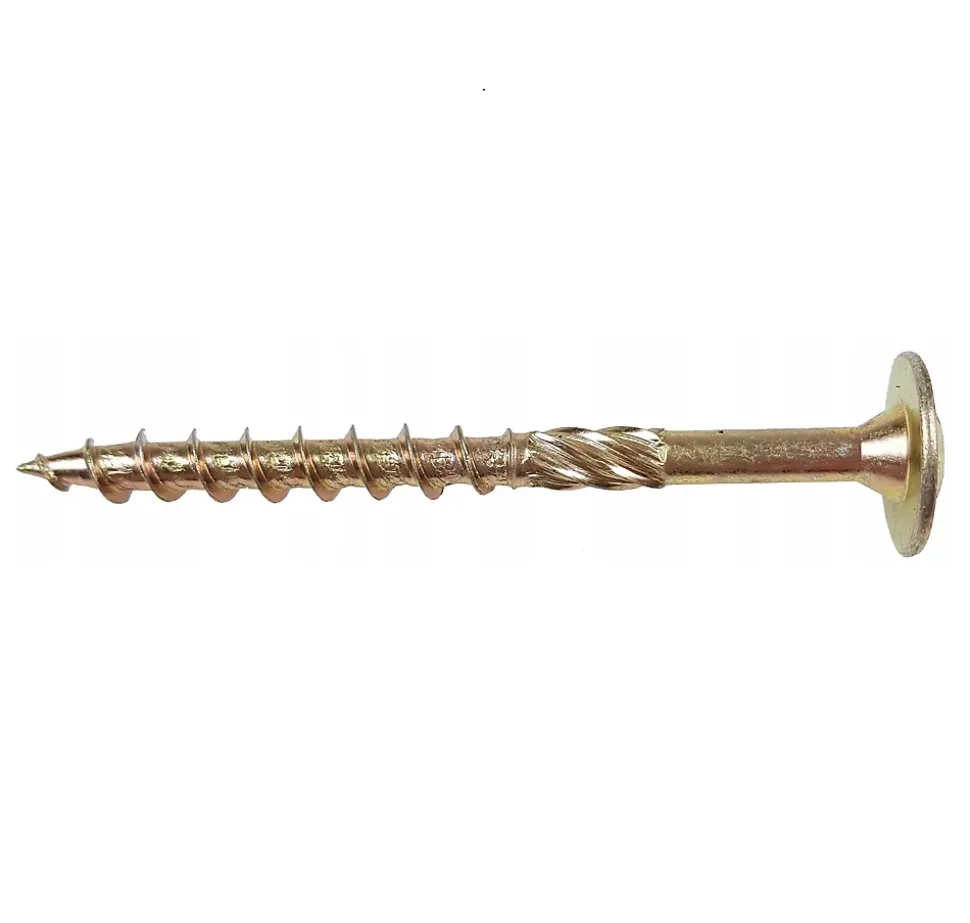 Vis de construction en bois Domax à tête fraisée, zinguée jaune, 8 x 220 mm 50 pcs