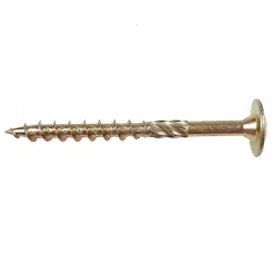 Vis de construction en bois Domax à tête disque, zinguée jaune, 5 x 100 mm 100 pcs