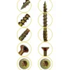 Vis de construction en bois Domax à tête fraisée, zinguée jaune, 6 x 260 mm 100 pcs