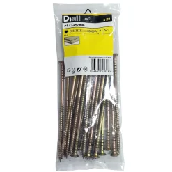 Vis de mise à niveau zinguée jaune 6x140 mm - 20 pièces