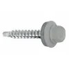 Vis de toiture Klimas WFD pour tôle trapézoïdale sur bois RAL 9006 Aluminium blanc 4,8x55 mm 200 pcs