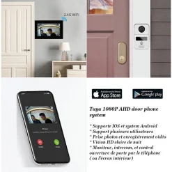 Visiophone connecté wifi avec écran tactile