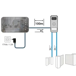 Visiophone couleur filaire effet miroir Avidsen Maya
