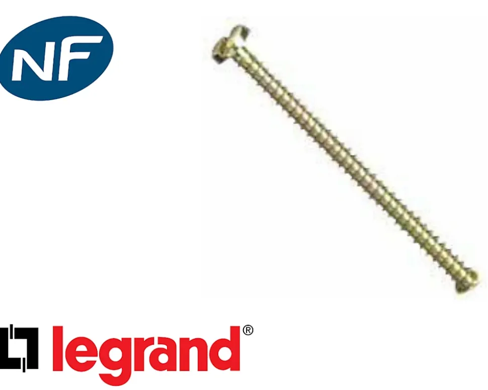 Vis longue, longueur 40mm Legrand Mosaic lot de 100