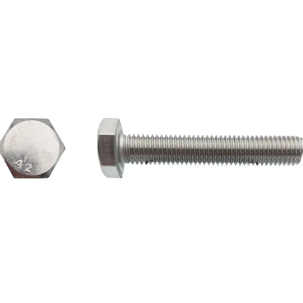 50 Vis Métaux Tête Hexagonale F/Total 8 x 160 mm - DIN 933 - Inox A2 - D-Work