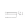 Vis à métaux 6 x 30 mm tête hexagonale zingué (boîte de 100)