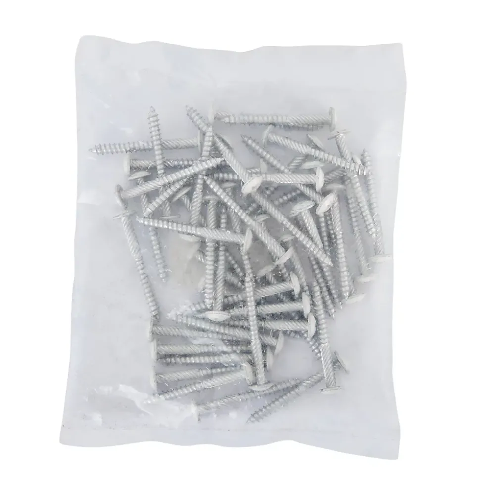 Vis pour profilé PVC 5x50 laqué blanc sachet de 50