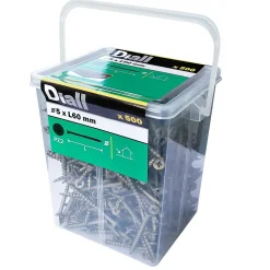 Vis pour terrasse Pozidriv acier 4,5 x 50 mm Diall, 250 pièces