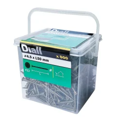 Vis pour terrasse Pozidriv acier 4 x 50 mm Diall, 500 pièces