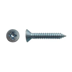 250 Vis à Tôle Tête Fraisée Pozidriv 4.8 x 50.8 mm - DIN 7982 - Zingué blanc - D-Work