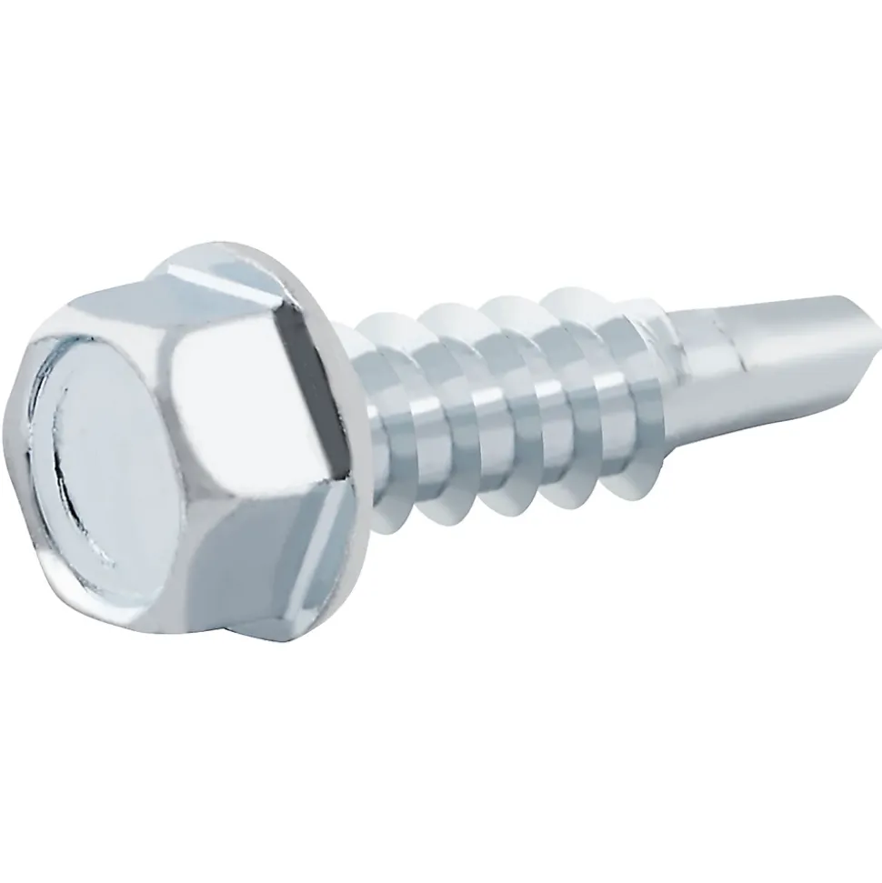 Vis zinguée autoperceuses à tête hexagonale, 4,8x19 mm - 100 pièces