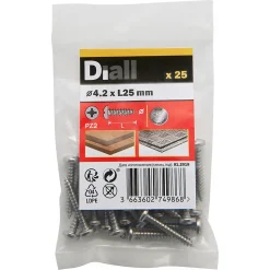 Vis zinguée autoperceuses à tête à collerette, 4,2x13 mm - 25 pièces