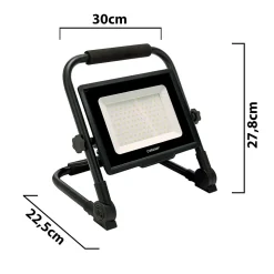 WAINGRO 50W : Projecteur de travail LED SMD 50W avec support de terre et câble 3m