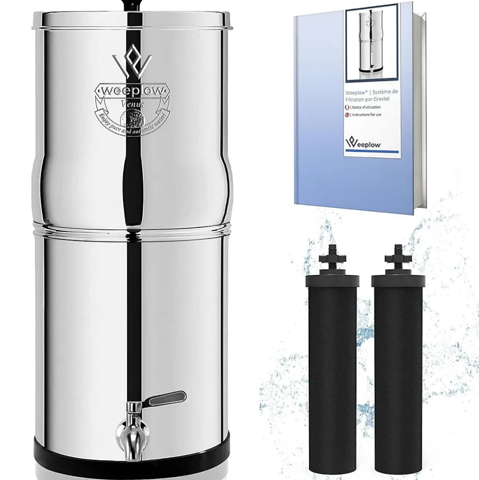 Weeplow(r) Venus 5.6L Édition Essentielle - système de filtration par gravité pour eau potable