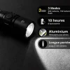 Xanlite - Lampe Torche LED Métallique, x3 Modes d'Eclairage, 300 Lumens, Piles Incluses - TO250S