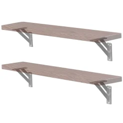 4x Equerres Etagere mural support d'angle en aluminium argent