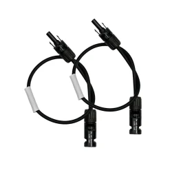 2x0,5m Allonge câble solaire 4mm² - MC4 - (Noir - Noir)