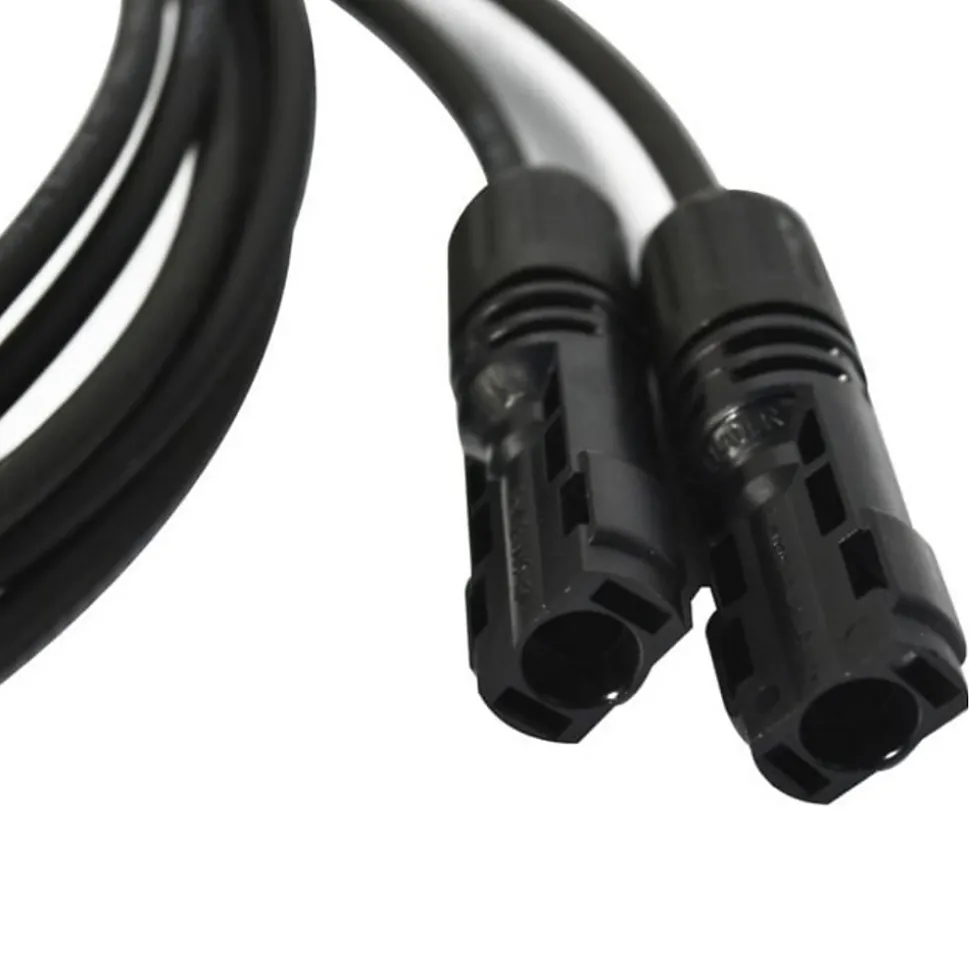 2x0,5m Allonge câble solaire 4mm² - MC4 - (Noir - Noir)