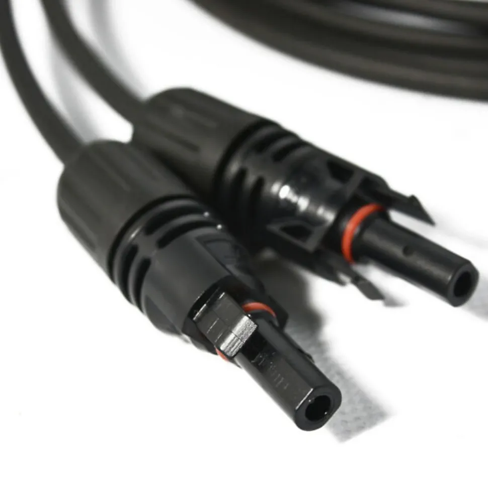 2x0,5m Allonge câble solaire 4mm² - MC4 - (Noir - Noir)