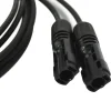 2x2m Allonge câble solaire 4mm² - MC4 - (Noir - Noir)